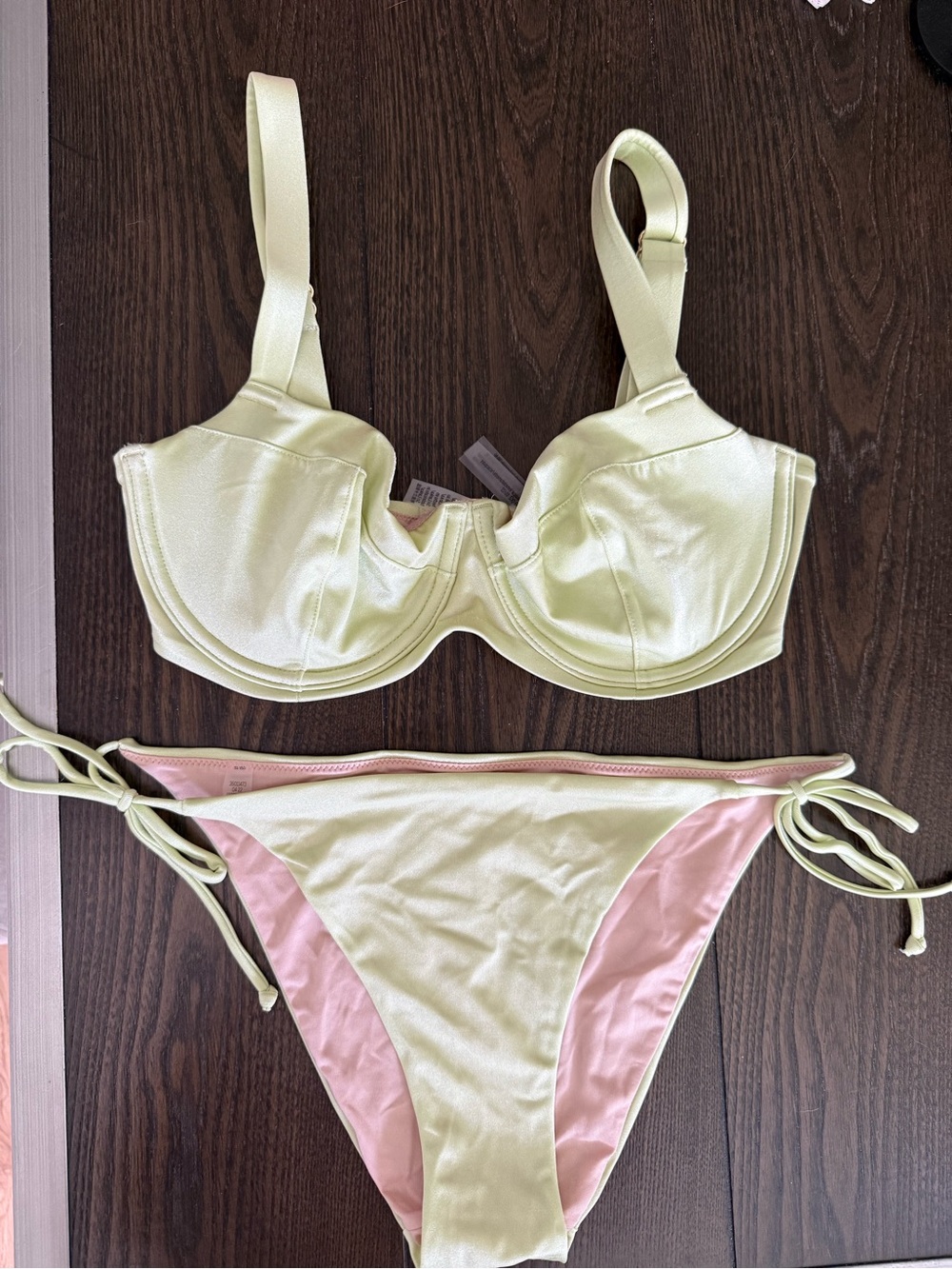 Victoria's Secret Lime Green Bikini Top and Bottom